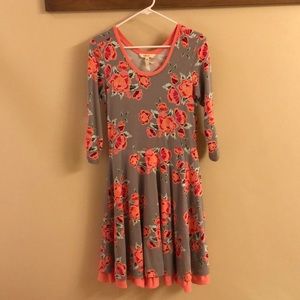 Matilda Jane Grey and Pink Floral Dress. Size Sm.